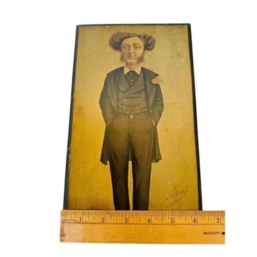 Vintage Wood Wall Plaque Of Albert Grant By Fine Art Press See Photos 10.75